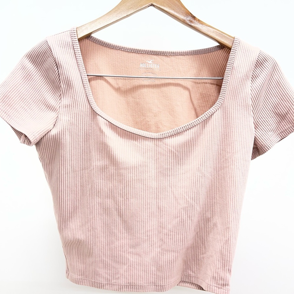 Y2k‎ Hollister Blush Ribbed Crop Top